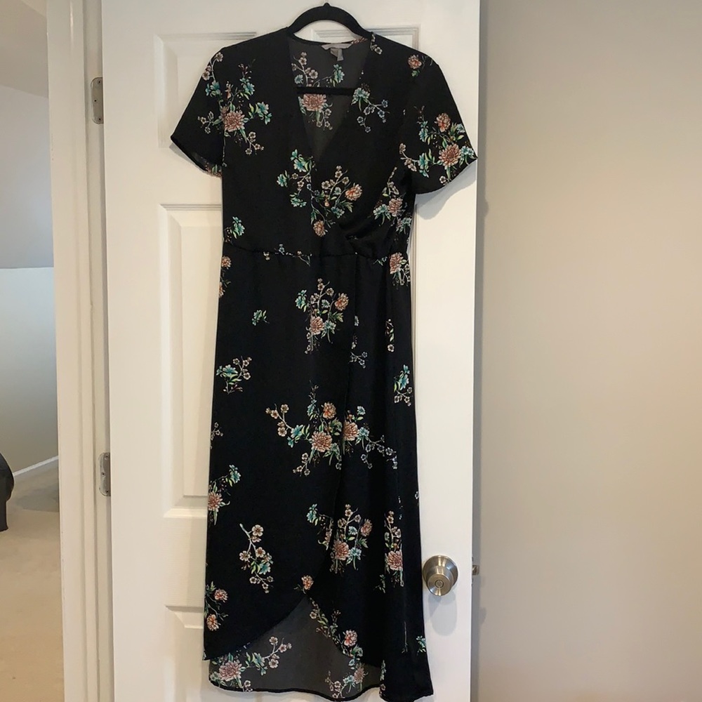 Black long floral dress